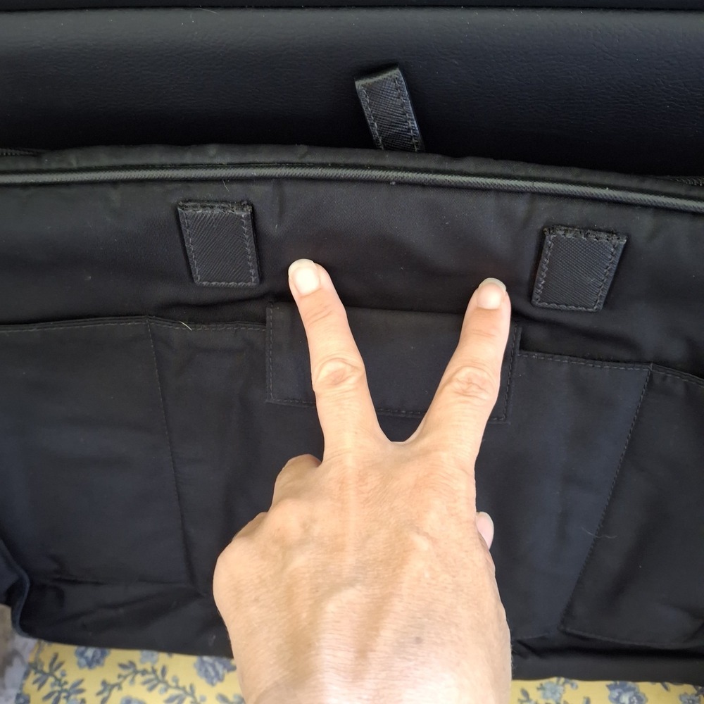 Vintage Prada Black Nylon Unisex Laptop Messenger Briefcase Bag *Read* - Picture 4 of 11